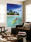 Woman Snorkelling, Kurumba Island, North Male Atoll, Kaafu, Maldives