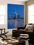 Financial District and Main River, Frankfurt-Am-Main, Hessen, Germany