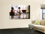 Buy Glasses of Red and White Wine, with Customers at Bench Talking - Bertucci's Restaurant at AllPosters.com