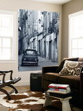 Fiat Driving in Narrow Street, Sassari, Sardinia, Italy