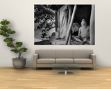 Hindu Holy Man Sitting in His Home