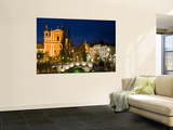 Buy Evening View of Franciscan Church, Presernov Trg Square and Triple Bidge, Ljubljana, Slovenia at AllPosters.com