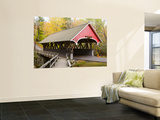 Covered Bridge over Pemigewasset River, White Mountains Laminated Oversized Art