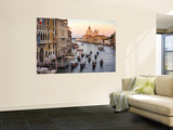 Flotilla of Gondolas Heading Toward Chiesa Di Santa Maria Della Salute in Early Evening