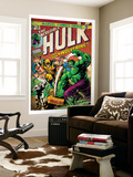 Marvel Comics Retro: The Incredible Hulk Comic Book Cover #181, with Wolverine (aged)