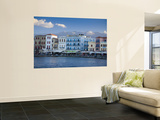 Hania Harbour with White Mountains Behind Laminated Oversized Art