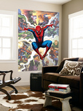 Spider-Man, Green Goblin, Sandman, Electro, Doctor Octopus, Mysterio, and Vulture Fighting in City