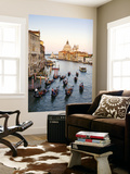 Flotilla of Gondolas Heading Toward Chiesa Di Santa Maria Della Salute in Early Evening