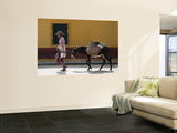 Elderly Woman Walking with Her Donkey