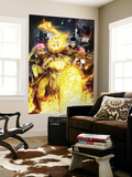 Timestorm 2009/2099 #2 Cover: Ghost Rider, Punisher, Cerebra, Spider-Man and Human Torch Laminated Oversized Art