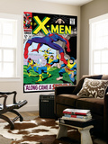 X-Men #35 Cover: Spider-Man, Beast, Cyclops, Marvel Girl, Iceman and Angel Jumping