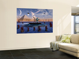 Buy A Grey Alien Visits the Site of Three Pyramids on an Alien World at AllPosters.com