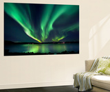 Aurora Borealis over Tjeldsundet in Troms County, Norway