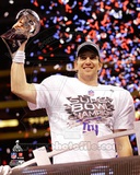 Eli Manning with the Vince Lombardi Trophy Super Bowl XLVI