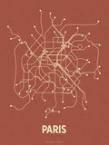 Paris (Brick Red & Tan) Serigraph