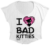 Women's: Emily The Strange - Love Bad Kitties (Oversized Dolman Tee)