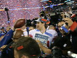 New York Giants and New England Patriots - Super Bowl XLVI - February 5, 2012: Eli Manning