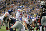 New York Giants and New England Patriots - Super Bowl XLVI - February 5, 2012: Eli Manning