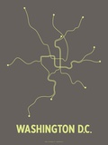 Buy Washington DC (Gray/Brown & Lime) at AllPosters.com