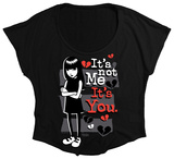 Juniors: Emily The Strange - Its You (Oversized Dolman Tee),