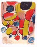 Composition En Jaune Et Rouge
