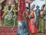 Sultan Welcoming the Council Members in the Courtroom Topkapi Palace, Istanbul, Turkey