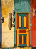 Buy Colorfully Painted Building Decorated with Masks, Ubud, Bali, Indonesia at AllPosters.com