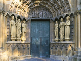 Buy Statues at the Entrance of the Church of Our Dear Lady, Rhineland-Palatinate, Trier, Germany at AllPosters.com