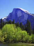 View of Half Dome Rock and Merced River, Yosemite National Park, California, Usa