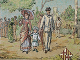 Family Walking, Barcelona, Catalonia, Spain (1885)