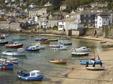 Boats in Mousehole Harbour, Near Penzance, Cornwall, England