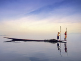 Fishing Boat Reflected on Inle Lake, Burma