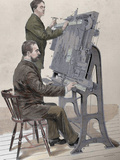 Typographic Composing New Machine by W. Meyer for 'Artistic Illustration', 1885