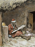 An Old Man Teach to Write a Child, French Sudan, 1893