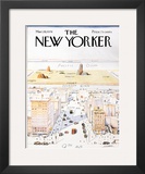 The New Yorker Cover, View of the World from 9th Avenue - March 29, 1976