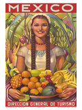 Buy Direccion General de Turismo: Mexico - Plenty of Fruit at AllPosters.com
