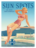 Santa Fe Railroad: Sun Spots in the Southwest, c.1950s