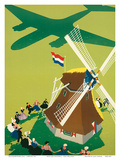 Buy KLM Royal Dutch Airlines: Holland Windmill, c.1945 at AllPosters.com