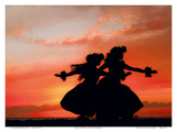 Buy Hula Sisters: Hawaiian Hula Dancers at Sunset at AllPosters.com