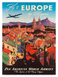 Buy Pan American: Fly to Europe by Clipper, c.1940s at AllPosters.com
