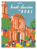 Buy British Overseas Airways Corporation: Fly to South America by BOAC, c.1950s at AllPosters.com