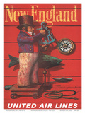 Buy United Air Lines: New England, c.1955 at AllPosters.com