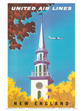 Buy United Air Lines: New England, c.1950s at AllPosters.com