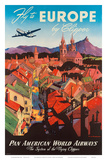 Pan American: Fly to Europe by Clipper, c.1940s