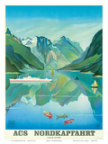 HAPAG Cruise Line: Nordkapfahrt - North Cape and Norwegian Fjords, c.1957