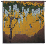Wisteria with House Finch