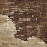 Map of Los Angeles Art Print