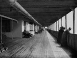 RMS Olympic. 'A' Deck. Transatlantic Passengers Enjoying the Bracing Air.
