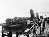 Crowded Tenders, Cobh. Final Trunks Being Loaded. April 11th 1912.