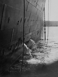 Raising the Anchor for the Last Time on the Titanic. Photographic Print